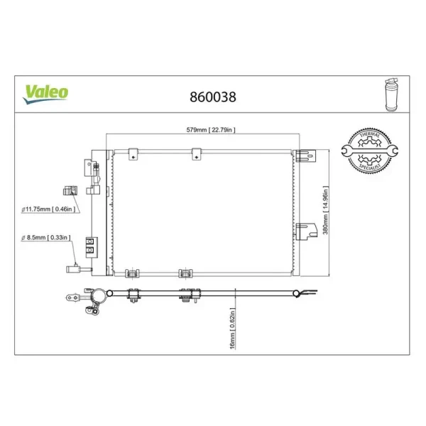 Valeo Klima Radyatörü – 860038 / OEM 1850057