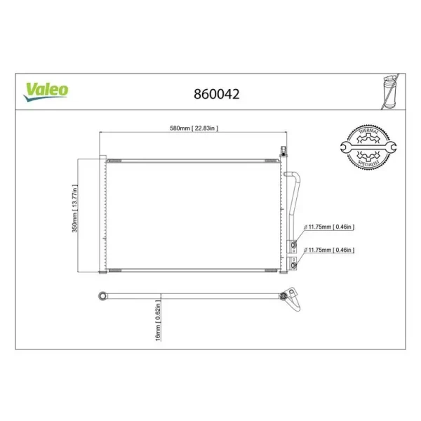 Valeo Klima Radyatörü – 860042 / OEM 2S6H19710AA