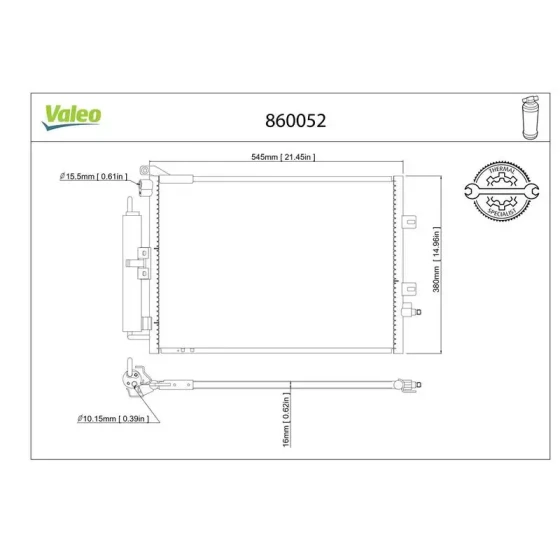 Valeo Klima Radyatörü – 860052 / OEM 8200688393 ürün görseli
