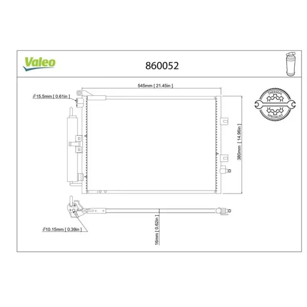 Valeo Klima Radyatörü – 860052 / OEM 8200688393