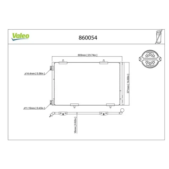 Valeo Klima Radyatörü – 860054 / OEM 9674994280 ürün görseli