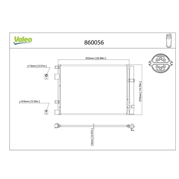 Valeo Klima Radyatörü – 860056 / OEM 976061R300