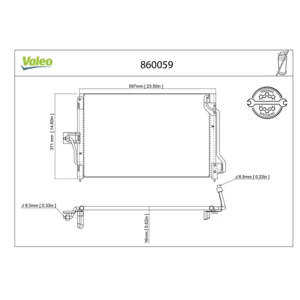 Valeo Klima Radyatörü – 860059 / OEM 52464309