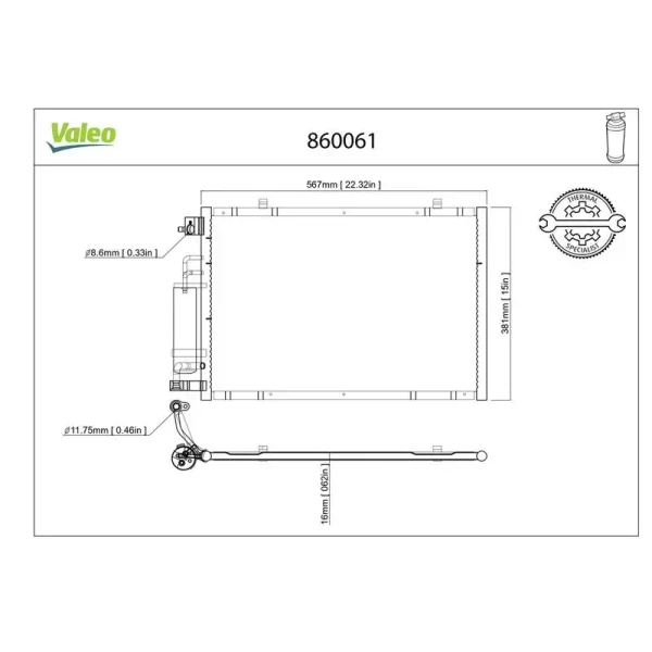 Valeo Klima Radyatörü – 860061 / OEM AP3119710BB