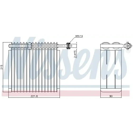 Nissens Klima Radyatörü – 92199 / OEM 7079654 ürün görseli