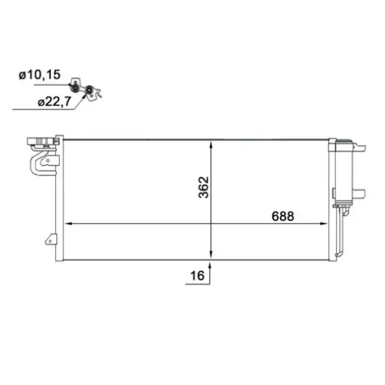 Mahle Klima Radyatörü – AC103000S ürün görseli