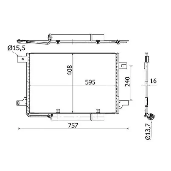 Mahle Klima Radyatörü – AC369000S / OEM A1695000754 ürün görseli