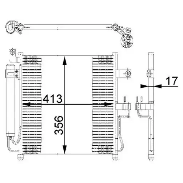 Mahle Klima Radyatörü – AC677000S / OEM AL720M1401