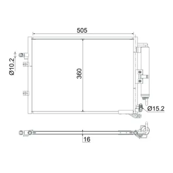 Mahle Klima Radyatörü – AC721000S / OEM 8200688392 ürün görseli
