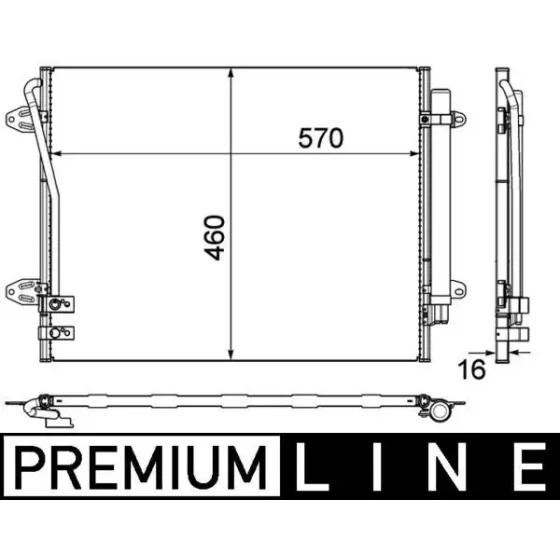Mahle Klima Radyatörü – AC734000P / OEM 3C0820411H ürün görseli
