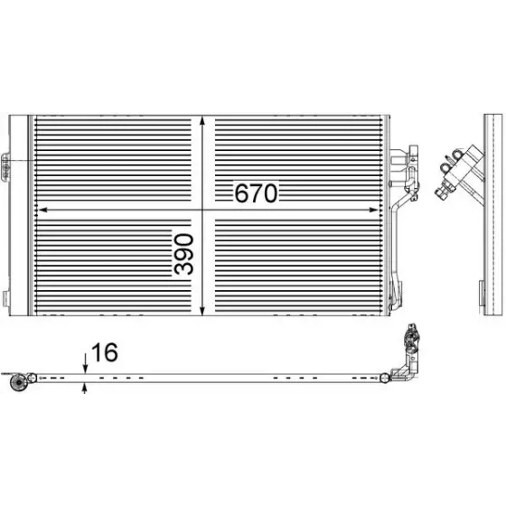 Mahle Klima Radyatörü – AC761000S / OEM A6398350370 ürün görseli