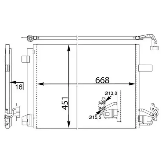 Mahle Klima Radyatörü – AC774000S / OEM 7E0820411C ürün görseli
