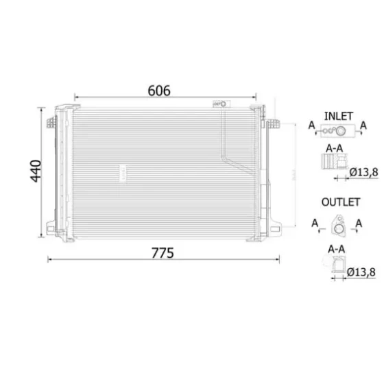 Mahle Klima Radyatörü – AC786000S ürün görseli
