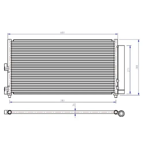 Motortec Klima Radyatörü – TMP0396 / OEM 51732993 ürün görseli