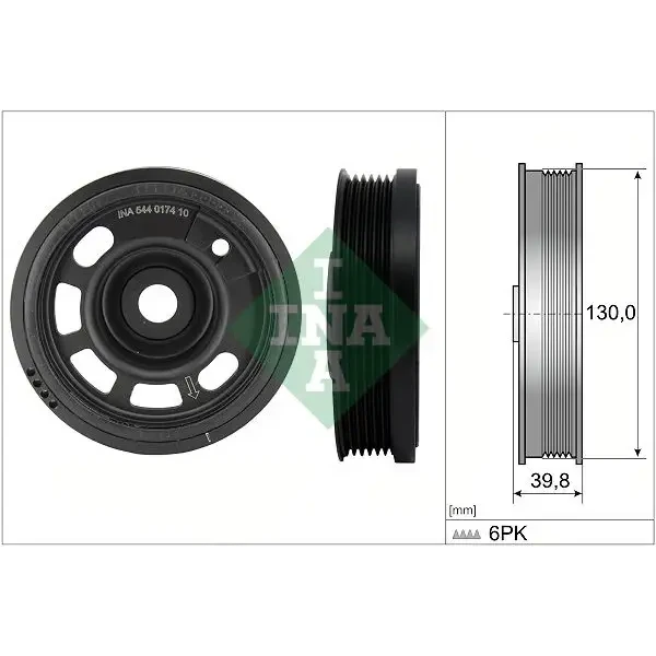 INA Krank Kasnağı – 544017410 / OEM 04C105243T