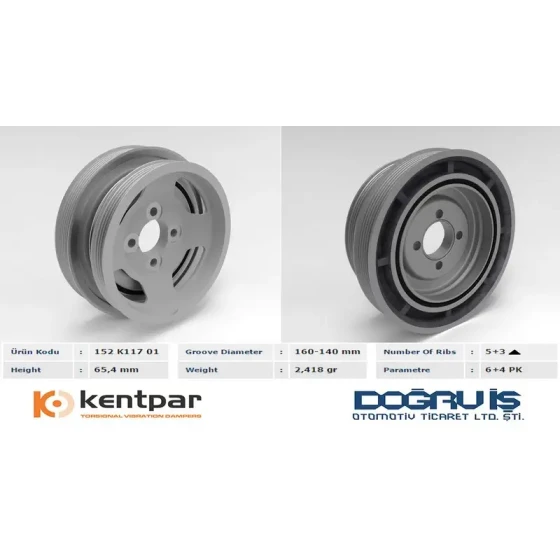 Kentpar Krank Kasnağı – K11701 / OEM 55182506 ürün görseli