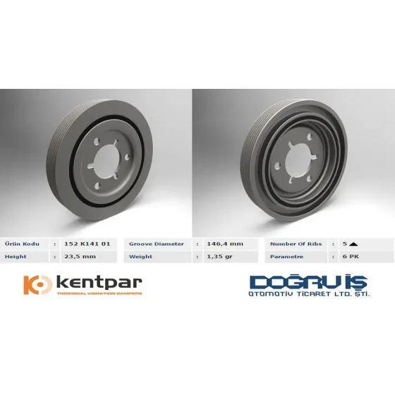 Kentpar Krank Kasnağı – K14101 / OEM 0515R4 ürün görseli