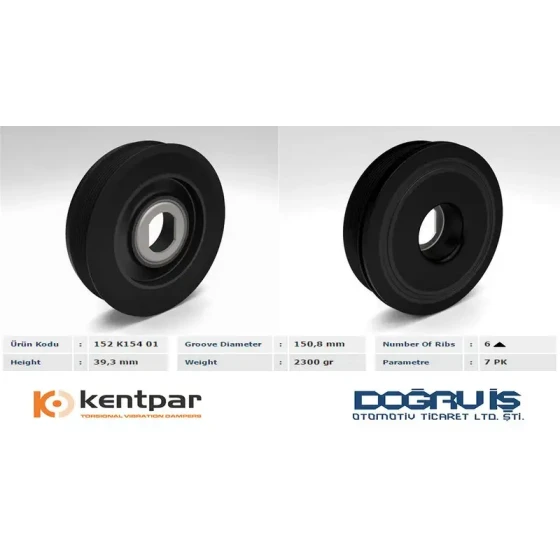 Kentpar Krank Kasnağı – K15401 / OEM 8200361247 ürün görseli