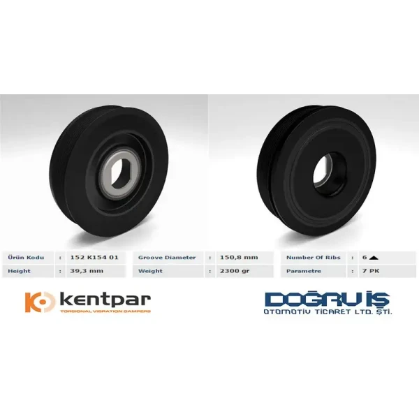 Kentpar Krank Kasnağı – K15401 / OEM 8200361247