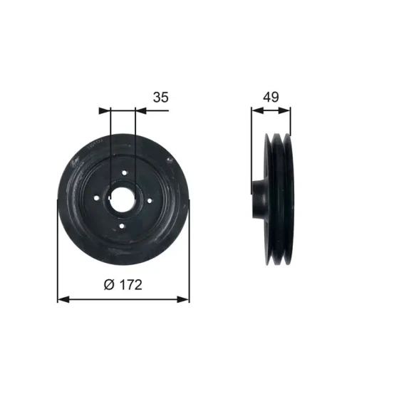 Gates Krank Kasnağı – TVD1123 / OEM MD374223 ürün görseli