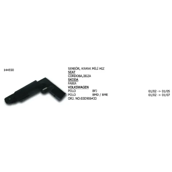Ünüvar Krank Sensörü – 144550 / OEM 03D906433