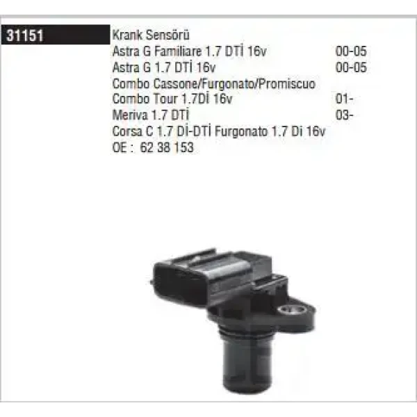 Doduco Krank Sensörü – 31151 / OEM 6268153