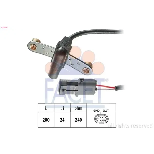 Facet Krank Sensörü – 9.0019 / OEM 7700850589