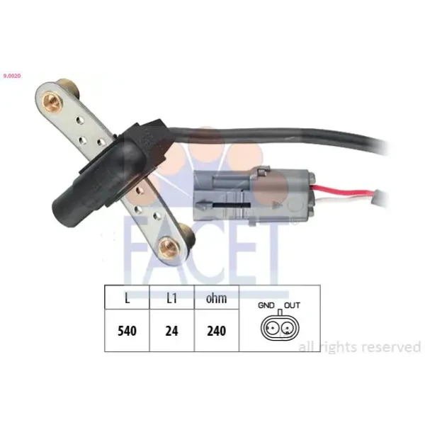 Facet Krank Sensörü – 9.0020 / OEM 7700742635