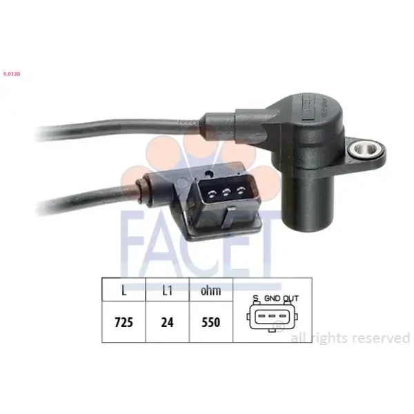 Facet Krank Sensörü – 9.0130 / OEM 12141726066