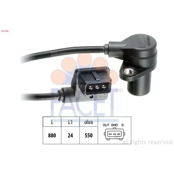 Facet Krank Sensörü – 9.0158 / OEM 12141739886