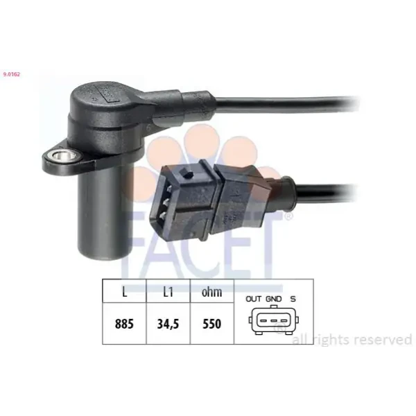 Facet Krank Sensörü – 9.0162 / OEM 90483739