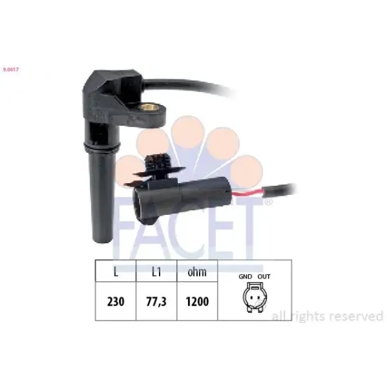 Facet Krank Sensörü – 9.0617 / OEM 7700103119 ürün görseli