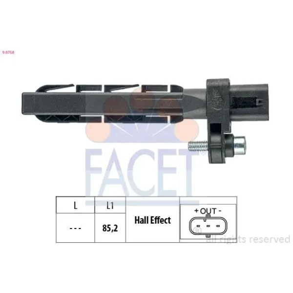 Facet Krank Sensörü – 9.0758 / OEM 19301WA010