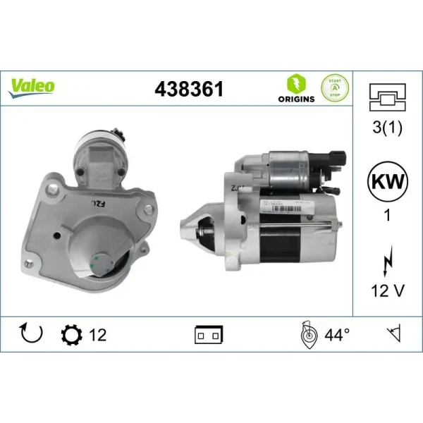 Valeo Marş Motoru – 438361 / OEM 9812715380