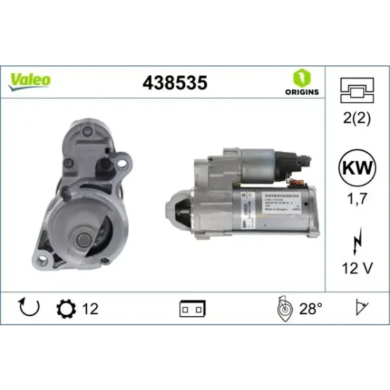 Valeo Marş Motoru – 438535 / OEM A6549061600 ürün görseli