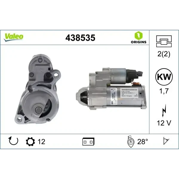 Valeo Marş Motoru – 438535 / OEM A6549061600