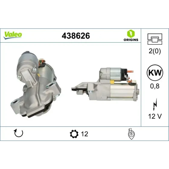 Valeo Marş Motoru – 438626 / OEM JX6T11000CA ürün görseli