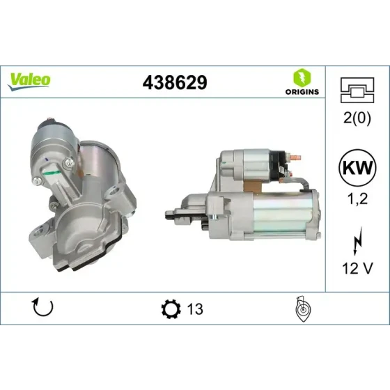 Valeo Marş Motoru – 438629 / OEM JX6T11000FA ürün görseli