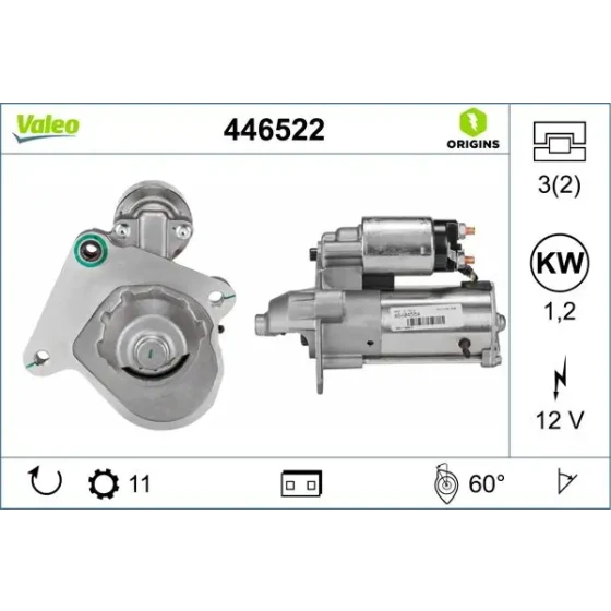 Valeo Marş Motoru – 446522 ürün görseli