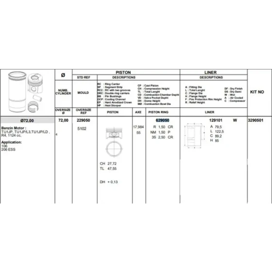 Koneks Motor Segmanı (STD) – 616010 / OEM 7700110718 ürün görseli