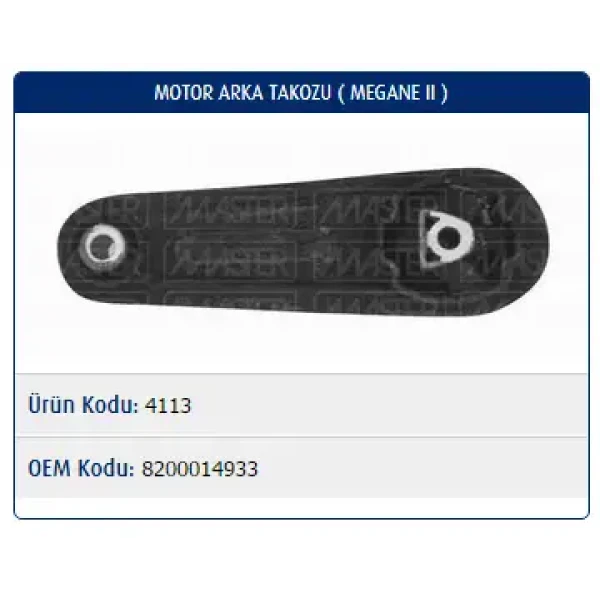 Master Motor Takozu (Arka) – M4113 / OEM 8200014933