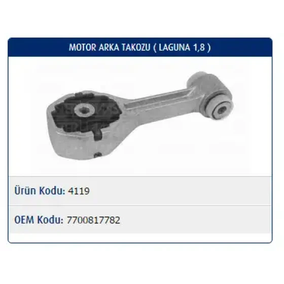 Master Motor Takozu (Arka) – M4119 / OEM 7700817782 ürün görseli