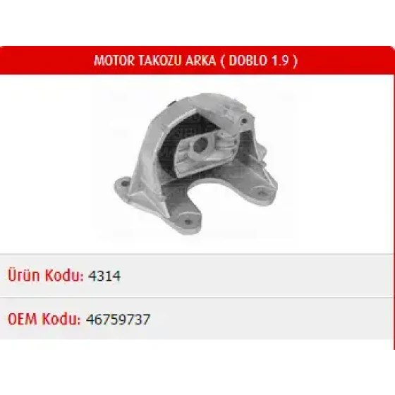 Master Motor Takozu (Arka) – M4314 / OEM 46759737 ürün görseli