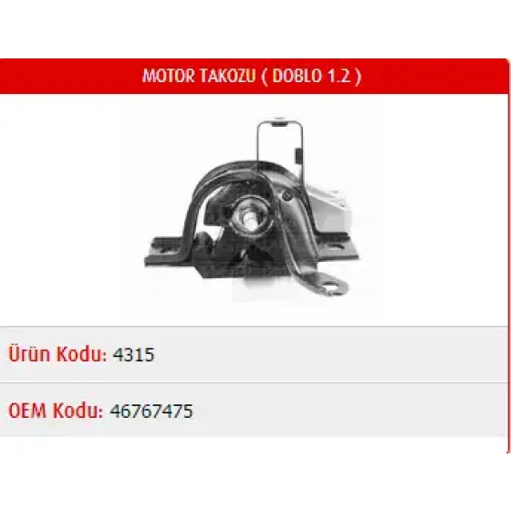 Master Motor Takozu – M4315 / OEM 46767475 ürün görseli