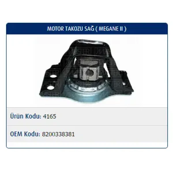 Master Motor Takozu (Sağ) – M4165 / OEM 8200338381