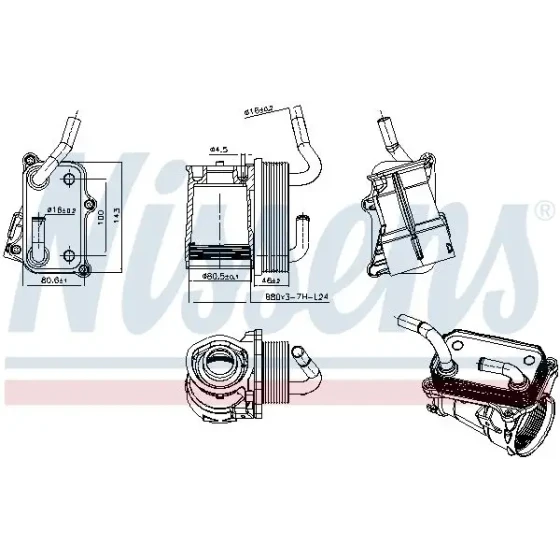 Nissens Motor Yağ Soğutucu – 91317 / OEM A1121800065 ürün görseli