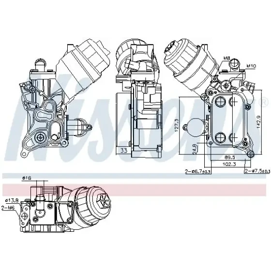 Nissens Motor Yağ Soğutucu – 91355 ürün görseli