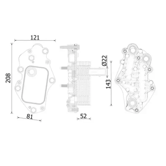 Mahle Motor Yağ Soğutucu – CLC277000S ürün görseli