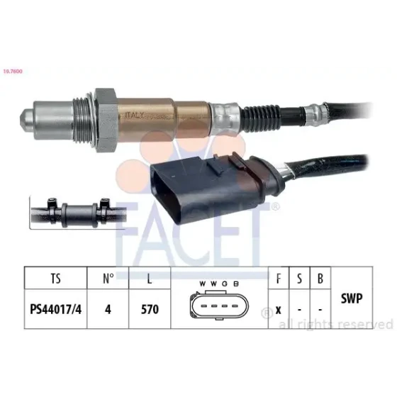 Facet Oksijen Sensörü – 10.7600 / OEM 036906262D ürün görseli