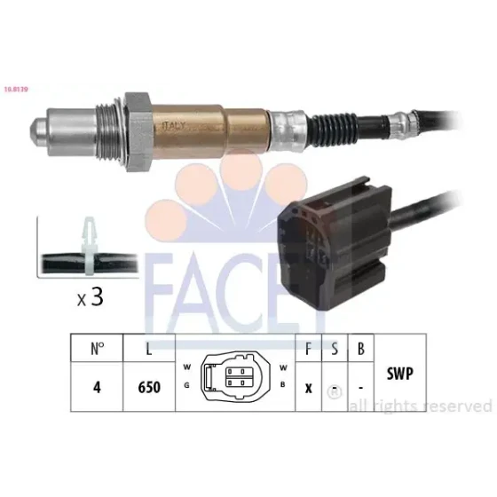 Facet Oksijen Sensörü – 10.8139 / OEM Z60118861B ürün görseli